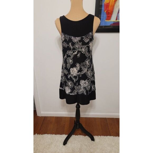 Linea Donatella Black & White Floral Small Summer Dress - Picture 3 of 8